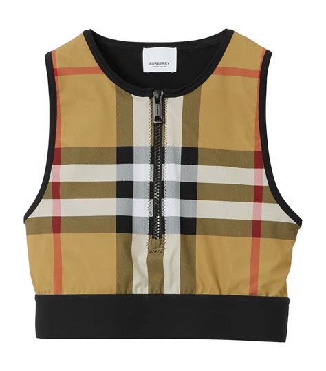 burberry check crop top.